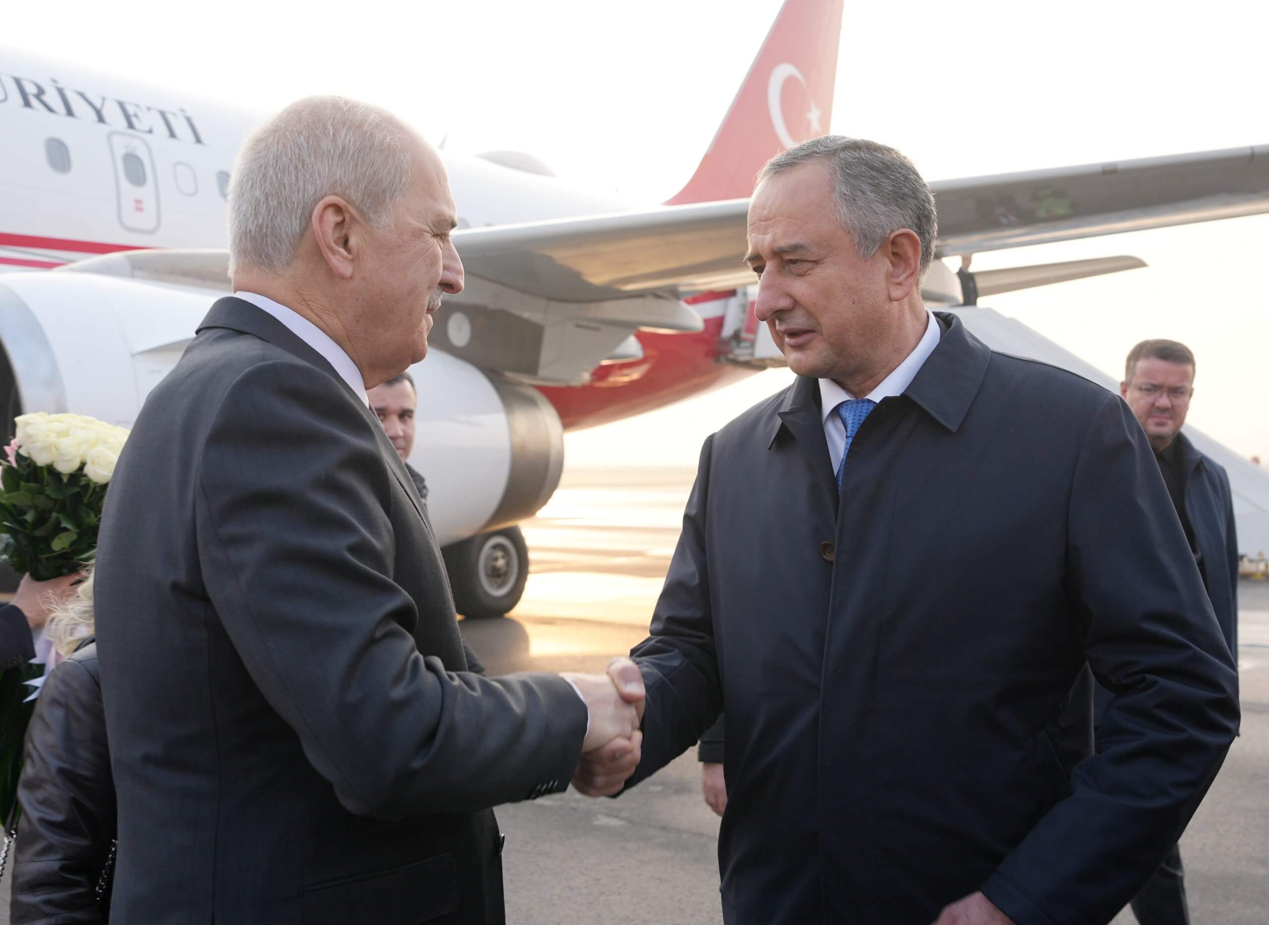 Оғози сафари расмии Раиси Маҷлиси Бузурги Миллии Туркия Нуман Куртулмуш ба Ҷумҳурии Тоҷикистон